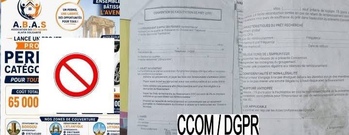 Document officiel encadré par des logos et textes promotionnels autour d un panneau d interdiction rouge